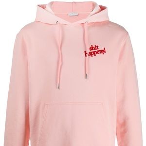 Sandro Pink Shit Happens Hooded Sweater